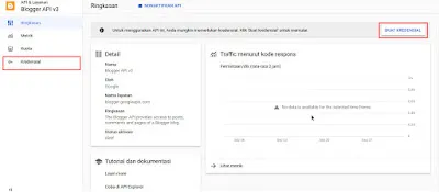 Blogger API v3 creating credentials Blogger API v3 creating credentials