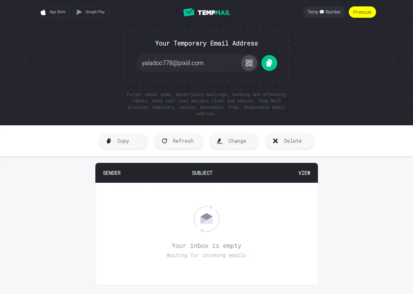 Temporary Mail - Temporary Email