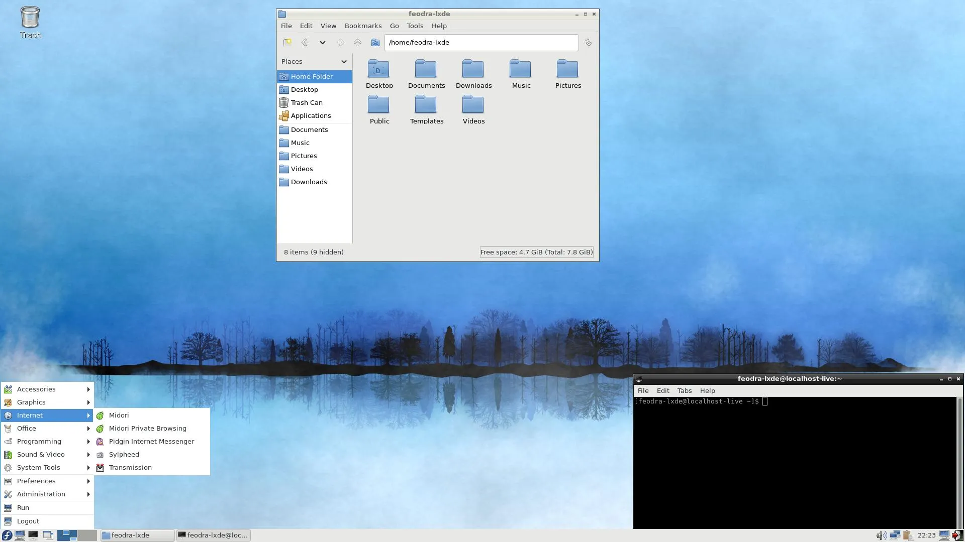 Fedora LXDE Fedora LXDE