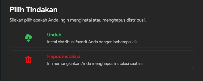 Pilih Tindakan Andronix - Cara Instal Distro Linux di Android